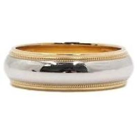 Tiffany & Co Milgrain Ehering aus Gelbgold-Platin-Kombination