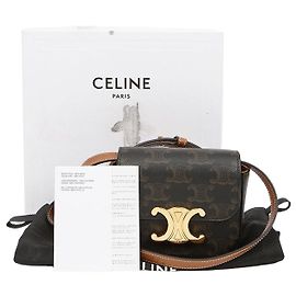 Céline Borsa a tracolla da donna Triope Mini Clode in tela e vitello