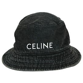 Céline Cappello bucket in denim con logo