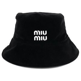 Miu Miu Logo Samt-Bucket Hat