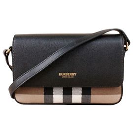 Burberry New Hampshire Check Leather Shoulder Bag