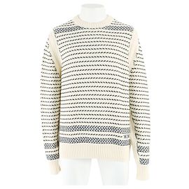 Prenda de punto Dior Homme Marfil y Azul Marino