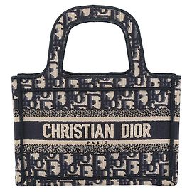 Dior Mini Book Tote Oblique Ricamato