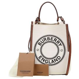 Burberry Borsa a tracolla Peggy Bucket piccola in tela di cotone