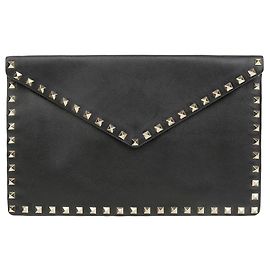 Valentino Clutch a Busta Rockstud in Pelle Nera