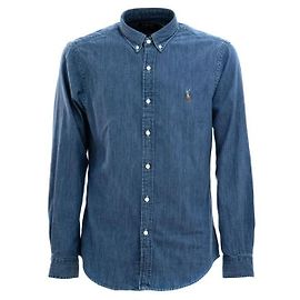 Ralph Lauren Embroidered Denim Shirt with Pony Logo