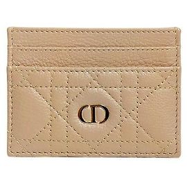 Dior Kartenetui Beige Leder
