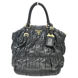 Prada Borsa a tracolla Nappa Gofer Gold
