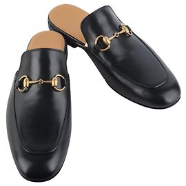 Gucci Pantofole in pelle Kings Horsebit Taglia