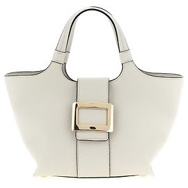 Roger Vivier Borsa tote in pelle di vitello grigia