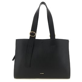 Jil Sander Borsa Tote in pelle di vitello nera