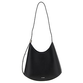 Jil Sander Borsa a tracolla in pelle bovina nera