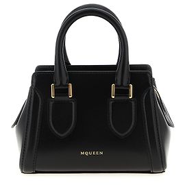 Alexander Mcqueen Borsa in pelle di vitello nera