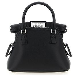 Maison Martin Margiela Sac à main en cuir de veau noir