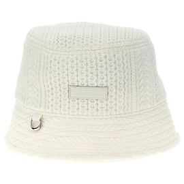 Jacquemus Cappello bucket in viscosa bianco