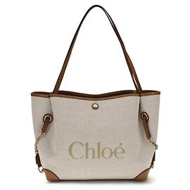 Chloé Bolsa de ombro em algodão bege