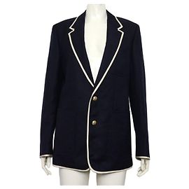 Céline Casaco de lã ajustado para mulher Dark Navy