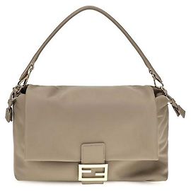 Fendi Borsa a tracolla Bos Taurus in pelle di vitello beige