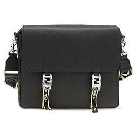 Fendi Black Calf Leather Bos Taurus Shoulder Bag