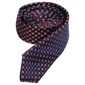 Dolce & Gabbana Cravatta regolabile in seta con cerchi rossi e blu