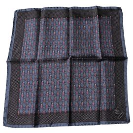 Dolce & Gabbana Foulard Quadrato Beetle Blu Scuro