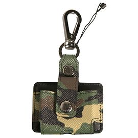 Dolce & Gabbana Custodia Airpods in pelle e metallo camouflage multicolore