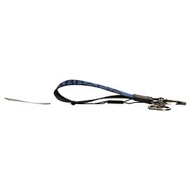 Dolce & Gabbana Blue Logo Polyester Silver Brass Holder Keychain Keyring