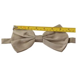 Dolce & Gabbana Papillon regolabile in seta grigio argento