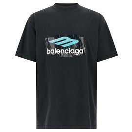 Balenciaga 3B Tape Logo T-Shirt Schwarz