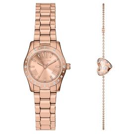 Michael Kors Conjunto de Pulseira Lexington Relógio de Metal para Mulher