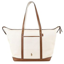 Ralph Lauren Große Schultertasche für Damen mit besticktem Pony-Logo