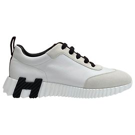 Hermès Bouncing Sneakers Blanc White Leather Black