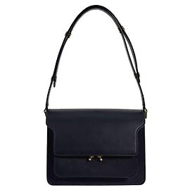 Marni Borsa a tracolla Trunk in pelle di vitello Medium Nera