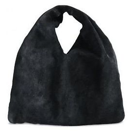 The row Mala Tote Bindle Pequena em camurça