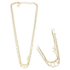 Dior Collana di perle con mini fiocco da donna