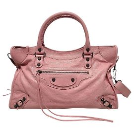 Balenciaga Vintage Pink Arena Lambskin Le City Medium