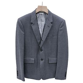 Thom Browne Wool Classic Check Suit Gray