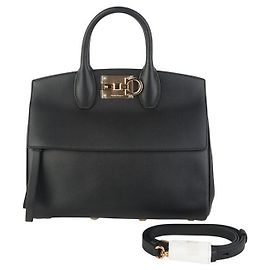 Salvatore Ferragamo Studio Gancini Tasche Gold Small