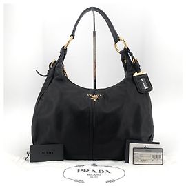 Prada Borsa a tracolla hobo in pelle di vitello morbida