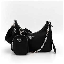 Prada Bolso de hombro Re-Edition de nylon negro