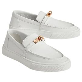 Hermès Sneakers Slip-On Game Loafers Scarpe da donna Blanc