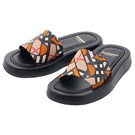 Burberry Ciabatte Canvas Slide Monogram Print da donna