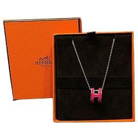 Hermès Collana Popash Rose Gold Hot Pink stamp: