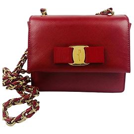 Bolsa Crossbody Gini Small Salvatore Ferragamo com corrente dourada