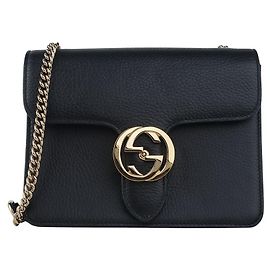 Gucci Borsa crossbody con catena dorata intrecciata