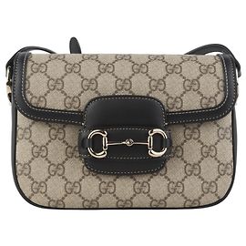 Gucci Borsa a tracolla GG Supreme Horsebit Soft Small