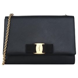 Salvatore Ferragamo Borsa a tracolla Ginny con fiocco dorato