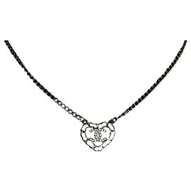 Chanel Collana da donna con pendente CC strass e catena in oro crystal Season
