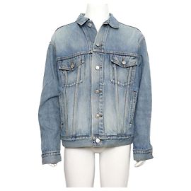 Balenciaga Denimjacke mit Logo-Stickerei