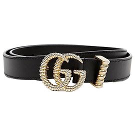 Gucci GG Marmont Torsion Slim Gürtel Black